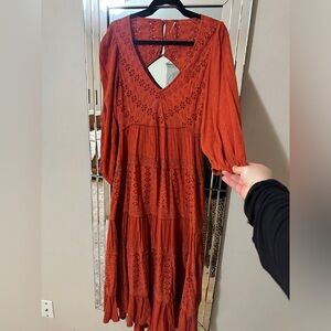 Free People bohemian style maxi dress